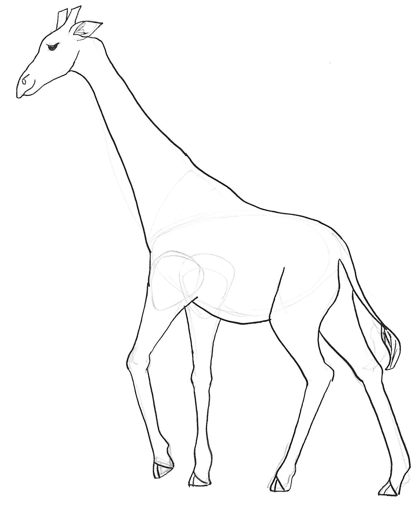 Giraffe Outline 2